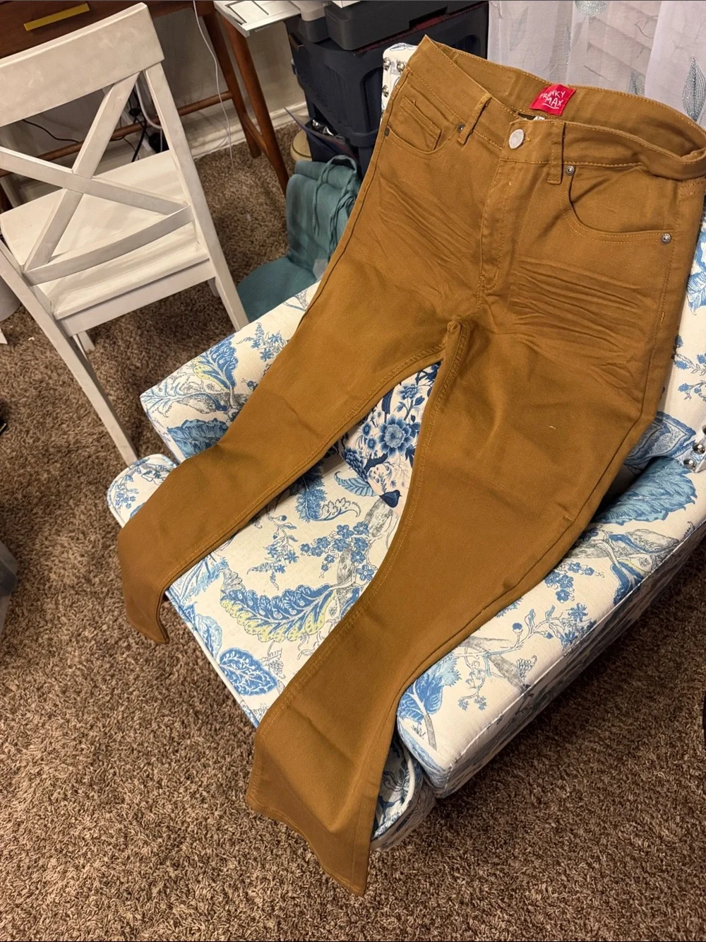 Men's Franky Max Men’s Jeans in Camel Brown Size W34 L30